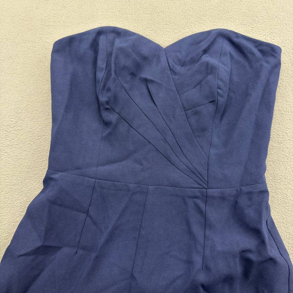 Lily‎ Pulitzer Strapless Kylo Navy Blue Jumpsuit Size 00 Wide Leg Crepe NWT 218 - Picture 5 of 14